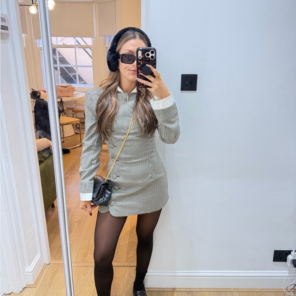 House of CB Leoni Houndstooth Mini Dress